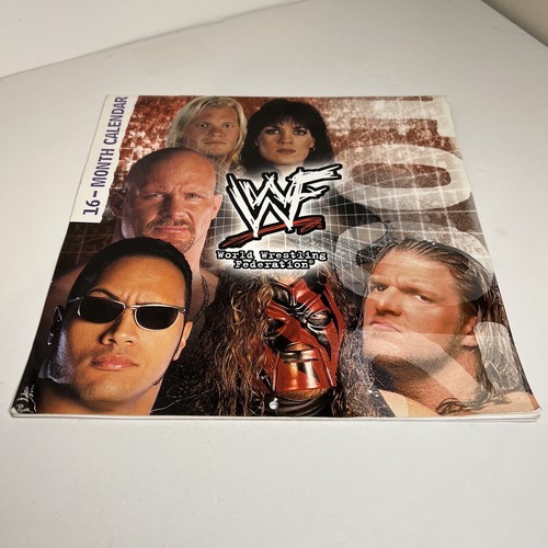 WWF SUPERSTAR CALENDAR 2001 The Rock Undertaker Stone Cold Hardy Boyz Edge