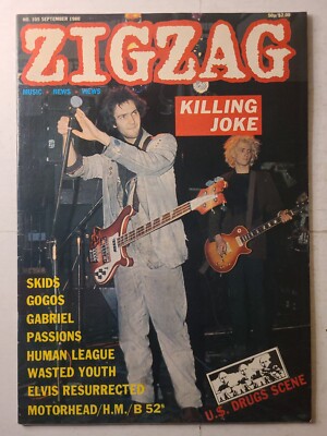 Rare Vintage Issue of ZIGZAG Magazine (Punk Rock / UK) Sept 1980 Killing Joke