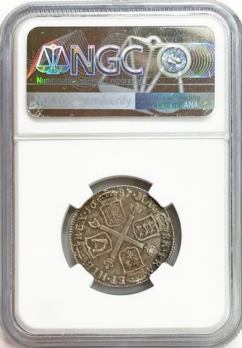1687 SILVER SCOTLAND 10 SHILLINGS KING JAMES VII EDINBURGH COIN NGC XF 45 S-5641 - Picture 2 of 2