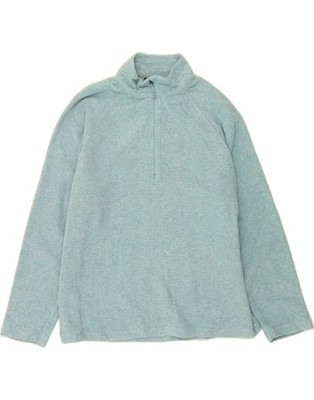 EDDIE BAUER Damen Fleecepullover mit Reißverschluss am Ausschnitt UK 20 2XL türkis Polyester DD28