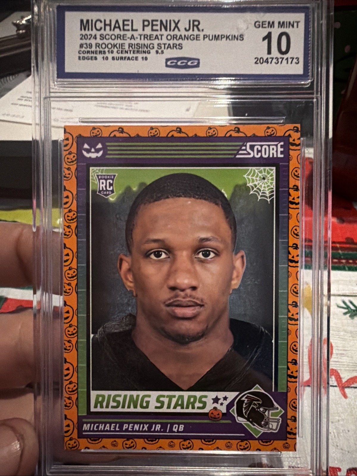 2024 Panini Score-A-Treat Rising Stars Michael Penix Jr. #39 Orange Pumpkins (RC