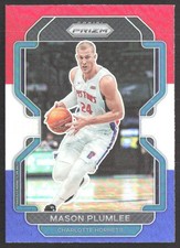 Mason Plumlee 2021-22 Panini Prizm Red White and Blue #221 Charlotte Hornets