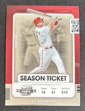 2021 Panini Contenders Optic Season Ticket J.T. Realmuto Card #7 Phillies VG O/C