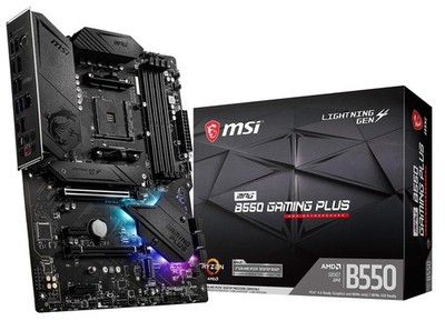 MSI MPG B550 Gaming Plus V1 Motherboard (AMD Ryzen 5000, AM4, DDR4,...