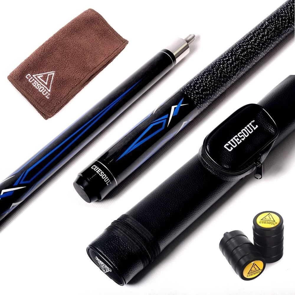CUESOUL SOOCOO Serie 58 19 oz 12.75mm Consejo de Arce Cue Stick con Set Conjunto/Eje Protector y Toalla Cue (CSSC-U109
