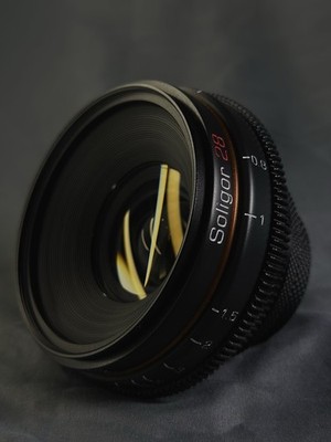 Soligor 28mm T2.9 ARRI PL Rehouse Cine Lens Wide Angle PL mount Cinema  Look
