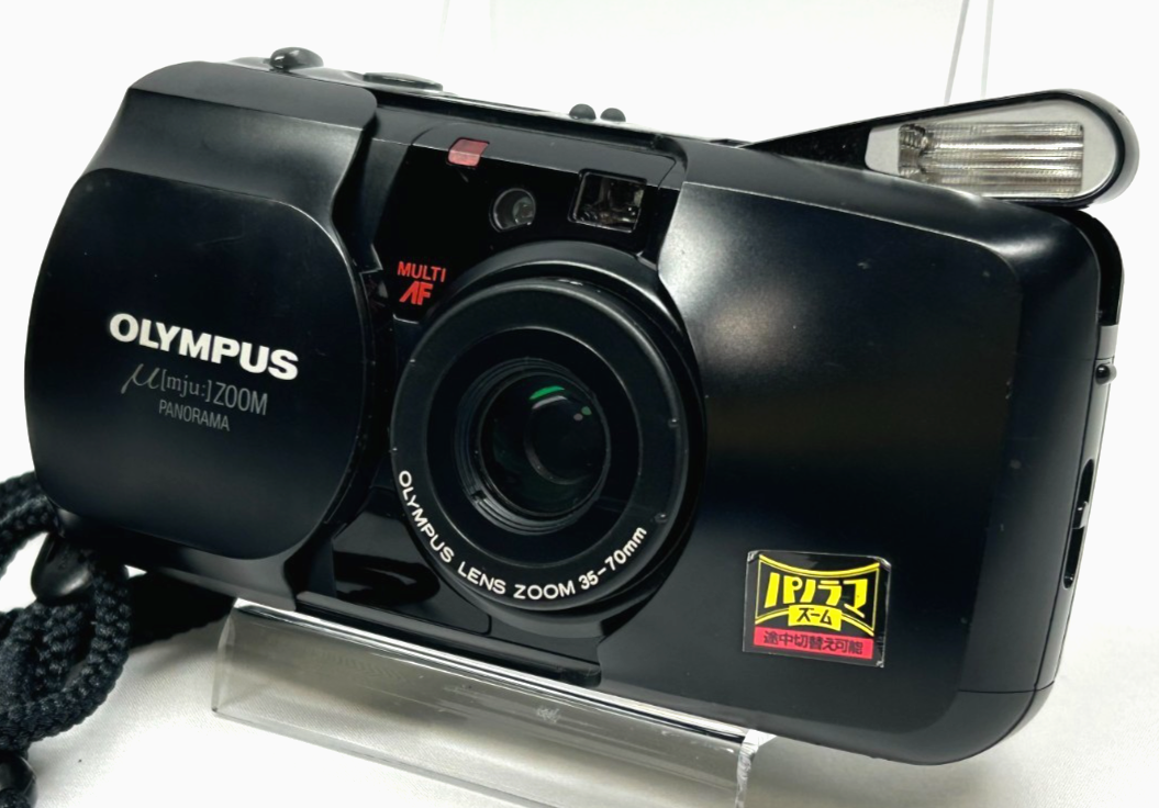 Olympus μ mju Zoom Panorama Point & Shoot Film Camera Black [Near