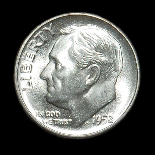 1952-S Roosevelt Dime - BU CHOICE Brilliant Uncirculated. 90% Silver. A Beauty!