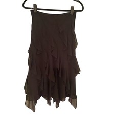 Vintage Cachet Black Tiered Modi Skirt Size 4