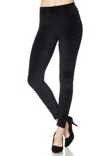 Solid Brushed Velour Velvet Leggings