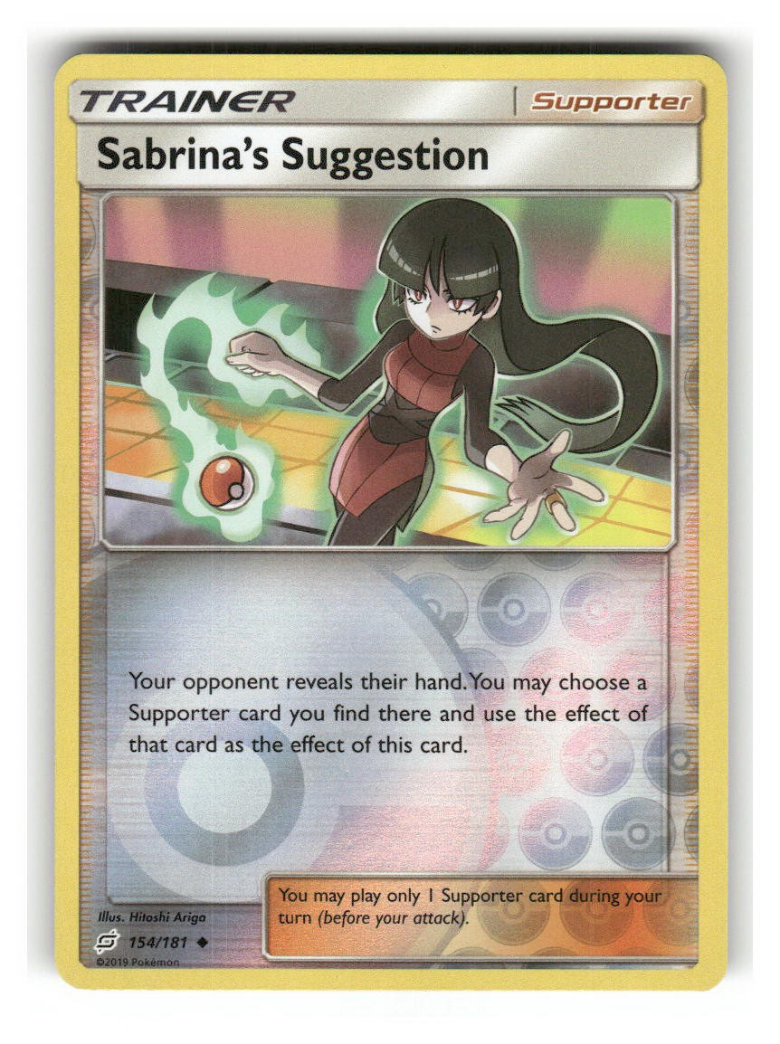 Sabrina's Suggestion 154/181 Uncommon Team Up Pokemon Reverse Holo LP