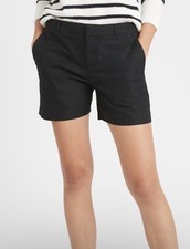 Banana Republic Tailored Pique Shorts 5 Inch Inseam Black Size 0 New With Tags