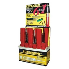 EAZYPOWER 88872 Screwdriver, 6 In 1, Red, PK12