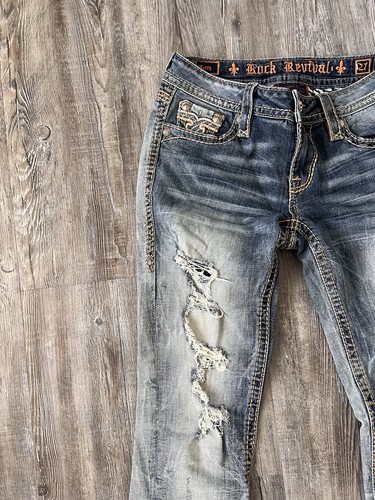 Rock Revival Damyan Straight Jeans Damen Blau Größe 27 - Bild 4 von 11