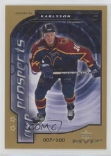 2000-01 Upper Deck MVP MVP Prospects Second Star /100 Andreas Karlsson #185