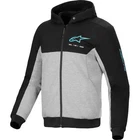 Alpinestars V2 Hoodie Black Grey Turquoise