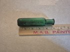 Antique SOLON PALMER Perfume Bottle Emerald Green Glass Embossed Script Vintage — photo 5