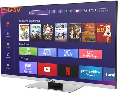 Selfsat Smart Frameless LED-TV 1260, 24''(60cm), Wlan, Bluetooth, Full-HD
