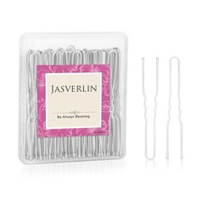 U Shaped Hair Pins Silver, Bun Bobby Hairpin for Women Long Large - 100 pcs