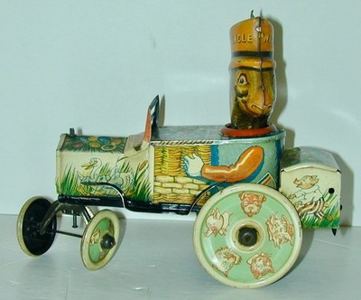 Louis Marx Uncle Wiggily Lithographed Tin W/U Crazy Car Howard Garis 1935