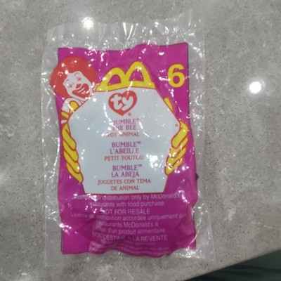 Bumble the Bee McDonald's Ty Teenie Beanie Babies 2000 #6 New Sealed Happy Meal