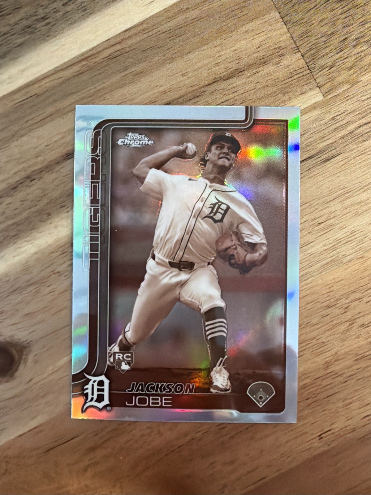 2025 Topps Chrome Jackson Jobe Sepia Refractor #249 RC Detroit Tigers