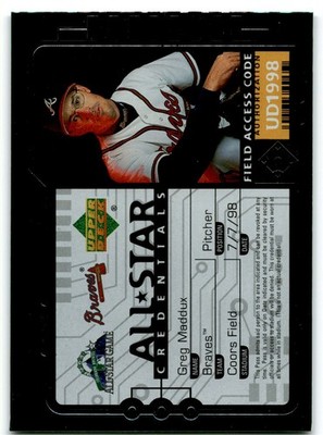1998 Upper Deck Greg Maddux Atlanta Braves #AS22 | eBay