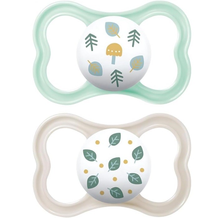 Mam Ciuccio Air Succhietto in Silicone con Custodia 6+ mesi Confezione da 2 Pz