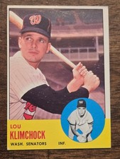 1963 Lou Klimchock #542 Senators High Number EX+
