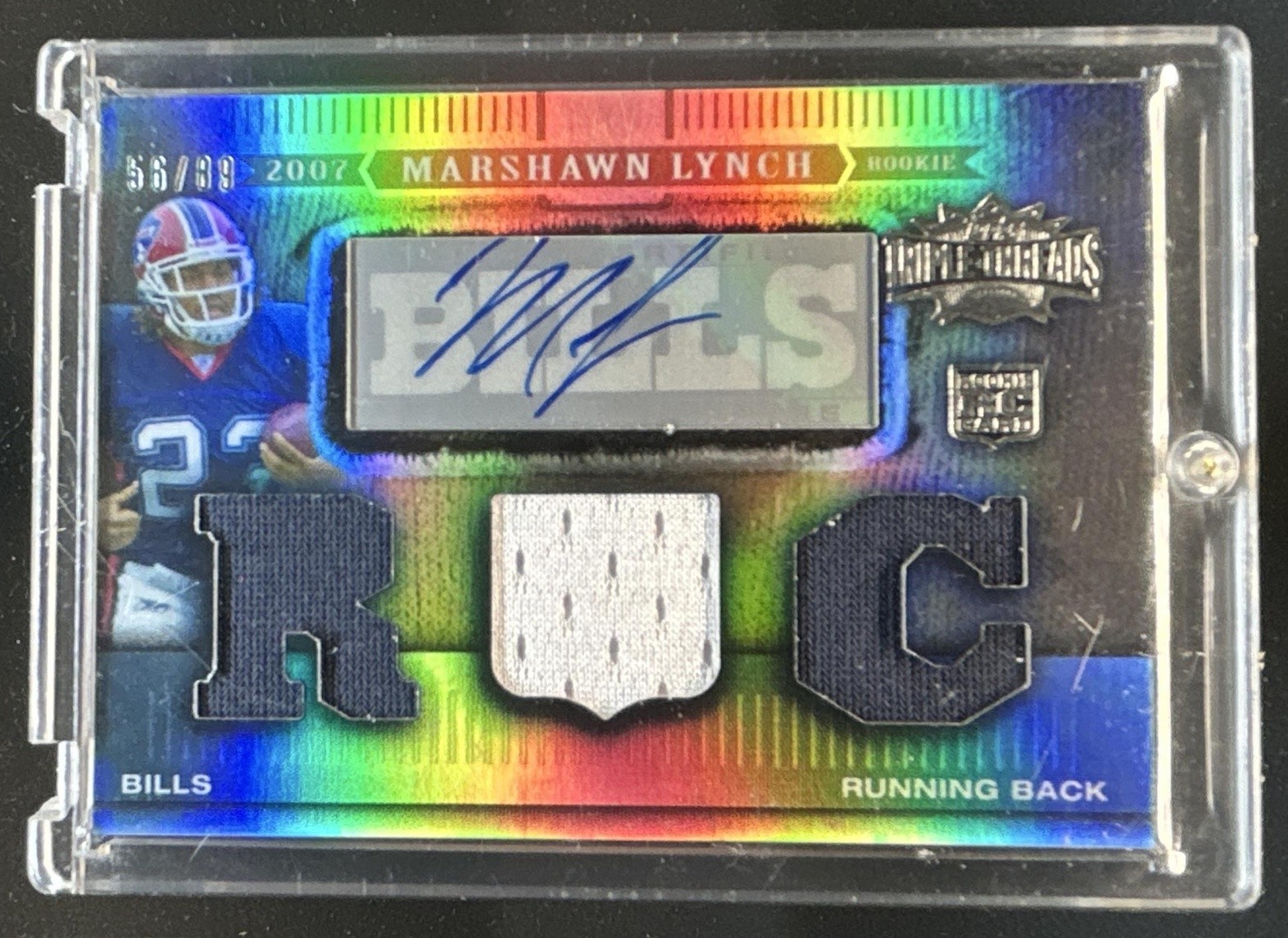 Marshawn Lynch Topps Triple Threads #122 Autograph Relic-Sepia