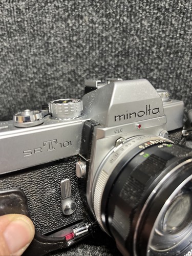 MINOLTA SRT101 SLR 35mm Film Camera + MC ROKKOR-PF 58mm f/1.4 5721780 - Picture 2 of 8