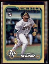 2024 Topps Gold Foil Darell Hernaiz Oakland Athletics US132 RC