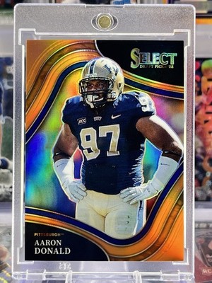 2022 Panini Aaron Donald - Orange Holo Prizm SP /49 - Pitt - Los Angeles Rams