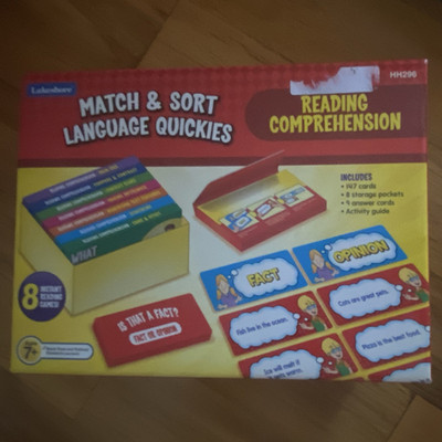 Back to school learning Resources Match & Sort Lang Quickies Reading Comp H3128