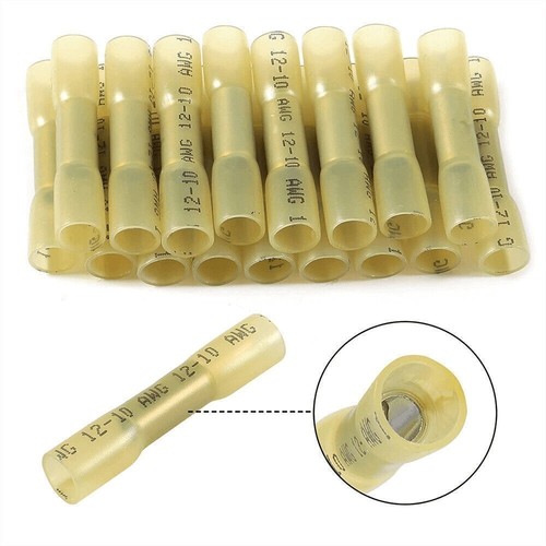 100pcs 12-10AWG Heat Shrink Butt Splice Wire Connectors Seal Crimp Terminals US - Picture 6 of 8