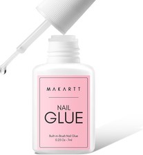 Brush-On Nail Glue for Press On Nails - 7ML Air Dry Strong Adhesive HEMAfree