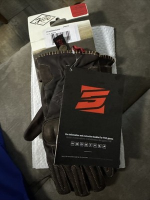 Leather Motorcycle Gloves FIVE Oklahoma Vintage Cafe Racer Bobber Cruiser New