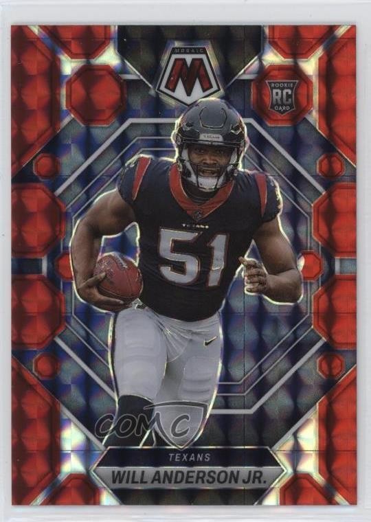 2023 Panini Mosaic Rookies Red Mosaic Prizm Will Anderson Jr #376 Rookie RC 1dl2