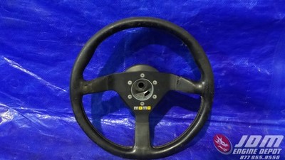 JDM Momo Model 78 13.5''Inch Black Leather Steering Wheel JDM