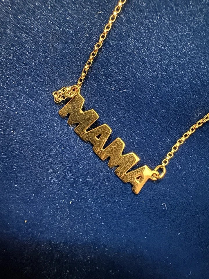 "Collar Anthropologie oro - "mamá" 16""" Foto 2 de 3