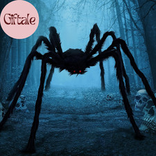6.5Ft Halloween Spider Outdoor Decorations, Scary Giant Large Spider Props for H