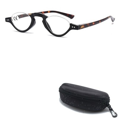 Half Moon Reading Glasses Computer Readers Small Retro Half Frame Eyeglasses
