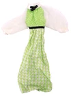 VINTAGE/ Antique 1973 Quick Curl Kelley BARBIE Green Gingham Dress