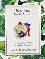 Lipstick with Red High Heel Magnetic Needle Minder by Canvas Bling