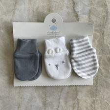 Cloud Island Baby Mittens 3-Pack One Size NWT