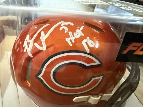 Brian Urlacher Chicago Bears Autographed Mini Helmet w/ Beckett COA- HOF Inscrip