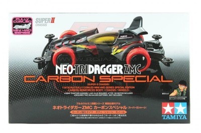 New Tamiya 95508 1/32 Mini 4WD Super-II Chassis Neo-Tridagger ZMC Carbon Special