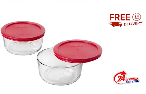 Pyrex Simply Store 4 Cup Glass Bowl Value Pack, Set of 2