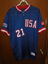 1990s Team USA Softball (#21) game used jersey and shorts
