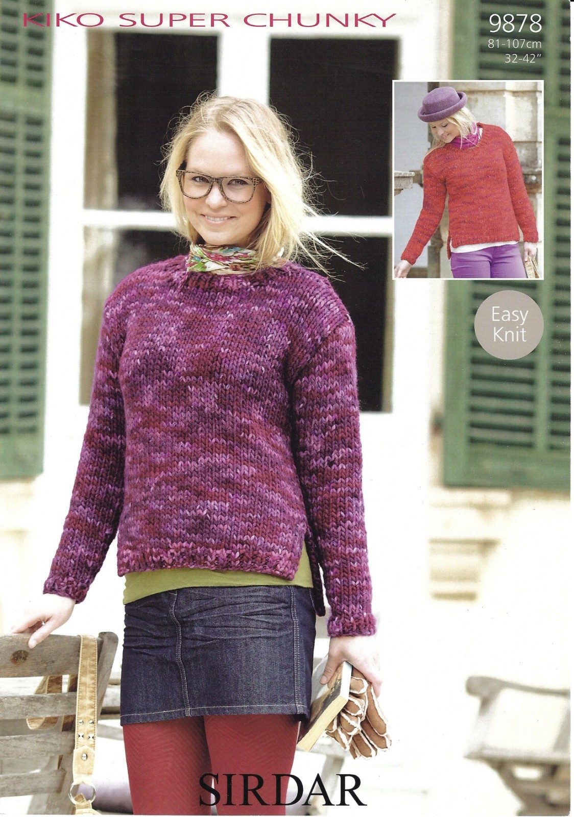 Sirdar Super Chunky Knitting Pattern - 9878 Ladies Sweaters(2 Designs)